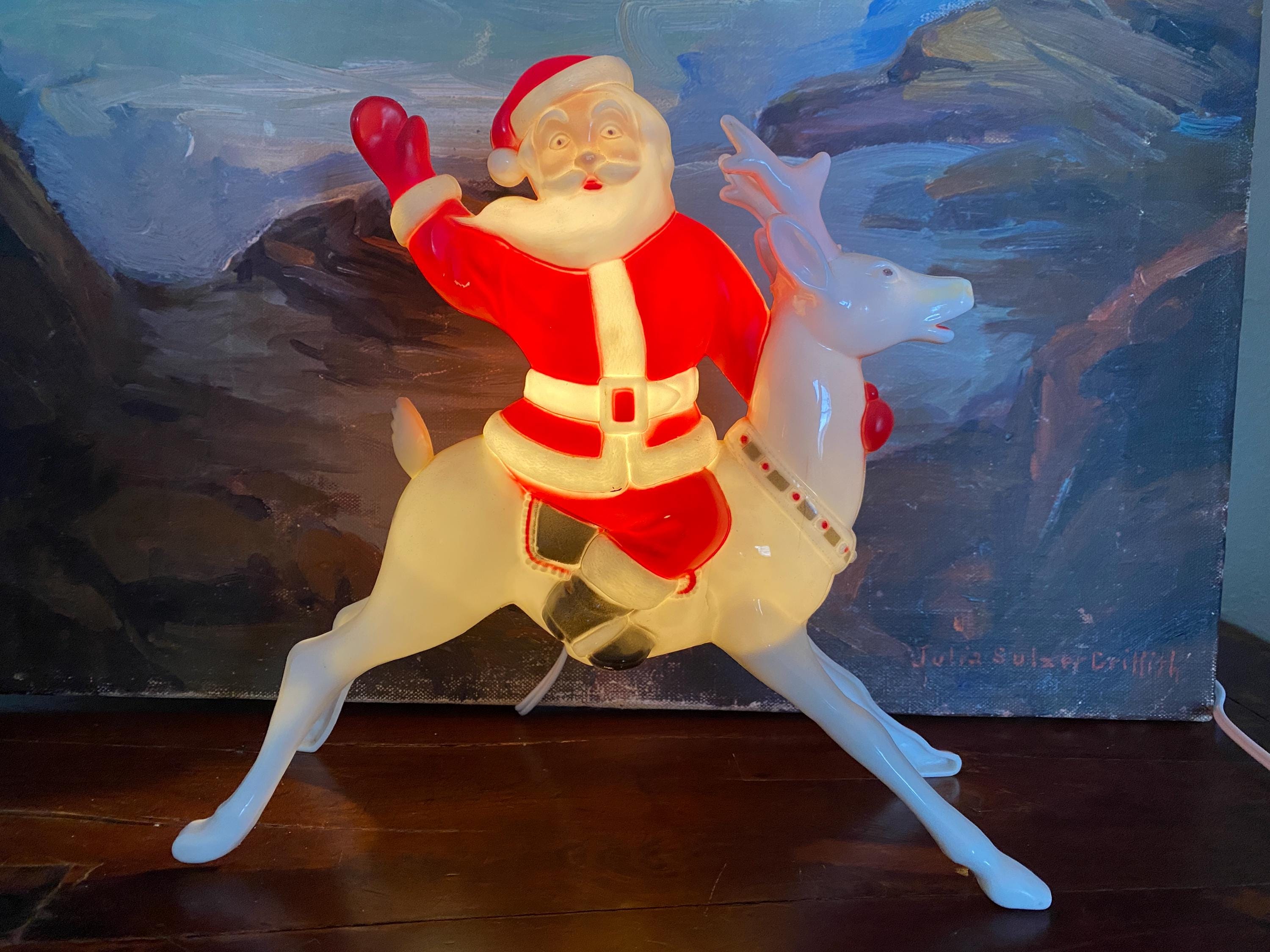 Vintage Santa Light - Etsy Vintage Santa Light - Etsy