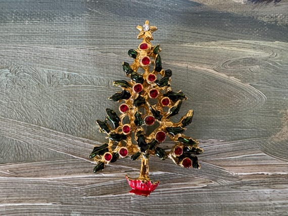 vintage christmas tree pins for sale