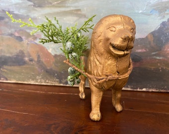 Vintage 1930s Cast Iron Christmas Lion Vintage Lion Coin Bank Vintage Lion Penny Bank Vintage Cast Iron Bank Vintage Lion Cast Iron Bank