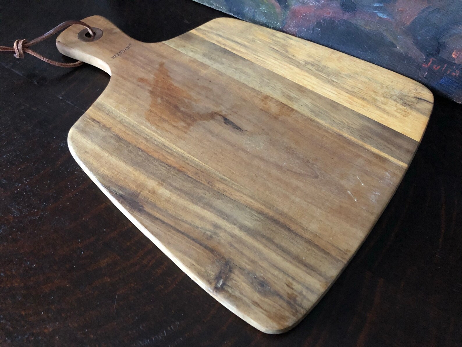 Vintage Brandani Italian Acacia Wood Serving Cutting Board Etsy