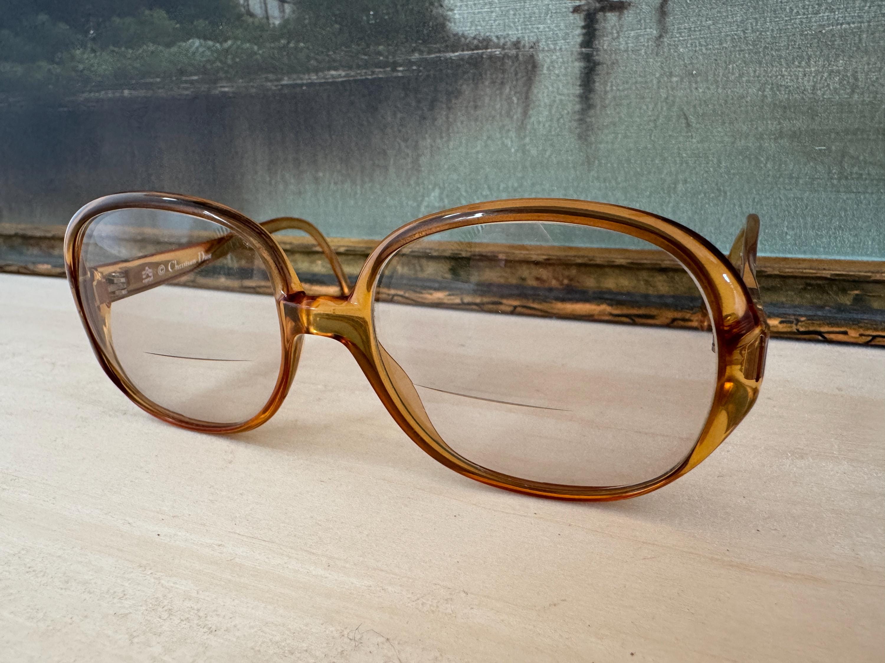 Christian Dior Optyl vintage 80\'s Frame RARE Amber made in Germany. Superb 70s amber and black optyl Christian Dior sunglasses  main image 2