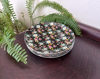 Vintage Mary Engelbreit "Floral Chintz" Salad Plate Set of 4, Discontinued
