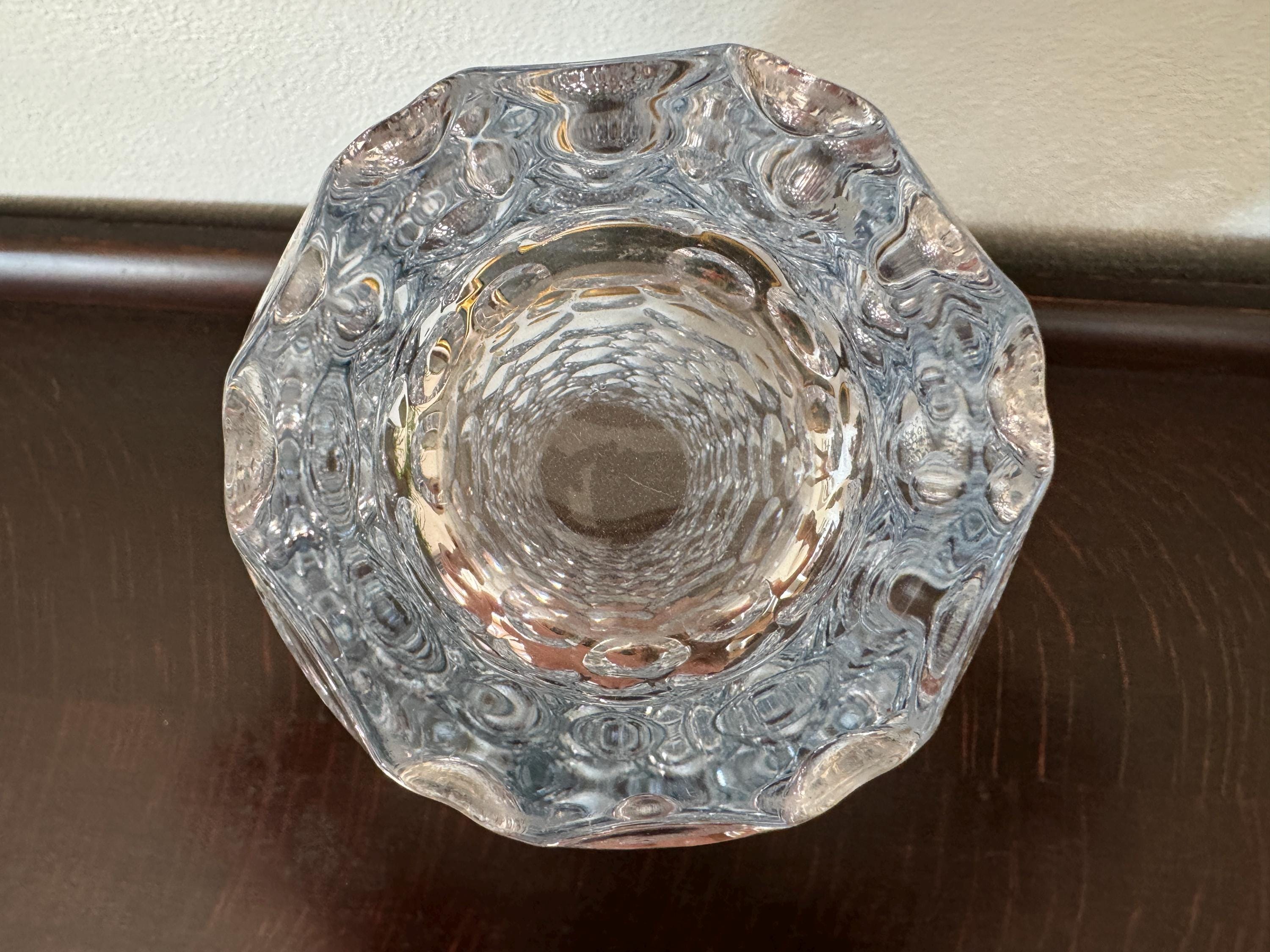 Vintage Czech Bohemia Infinity Inverted Bubble Optic Glass Vase - Etsy
