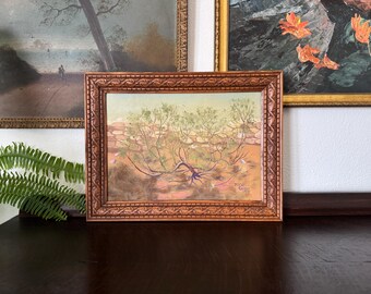 Mid-20th Century Tree of Life Impasto Oil Painting Framed