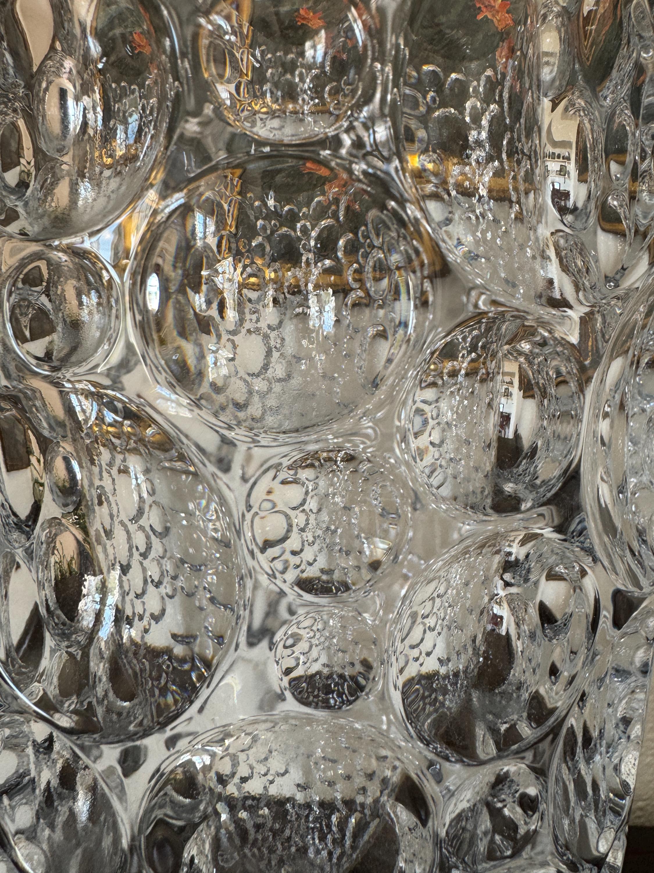 Vintage Czech Bohemia Infinity Inverted Bubble Optic Glass Vase - Etsy
