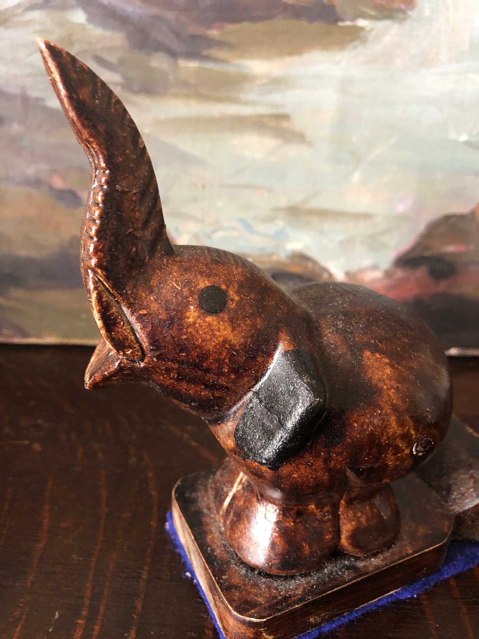 Vintage Wooden Elephant Door Stop Vintage Elephant Door Stop Etsy