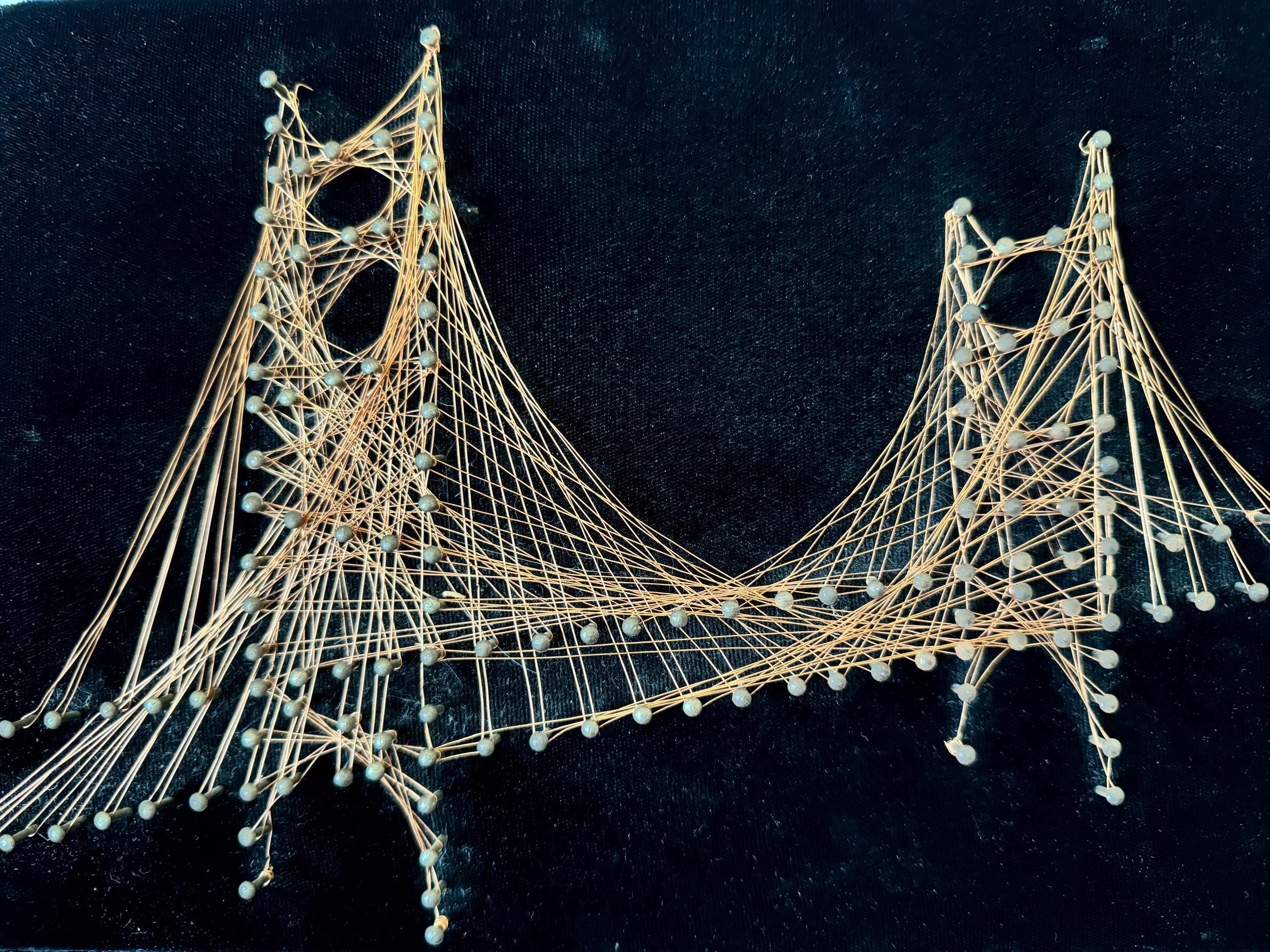 Vintage Golden Gate Bridge Copper Wire String Art - Etsy