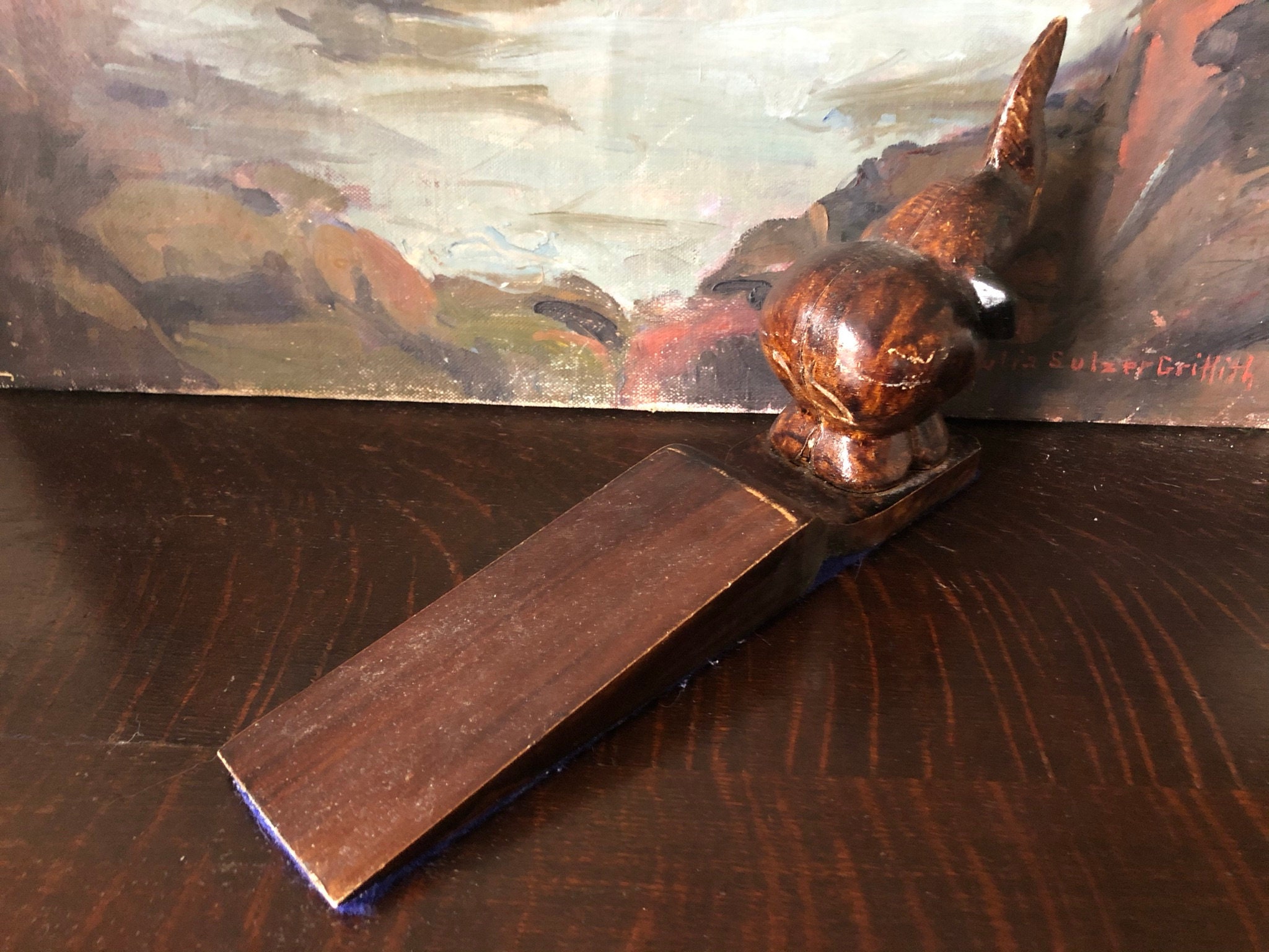 Vintage Wooden Elephant Door Stop Vintage Elephant Door Stop Etsy