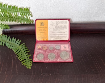 Vintage 1969 Cook Islands New Zealand Commemorative Coin Set