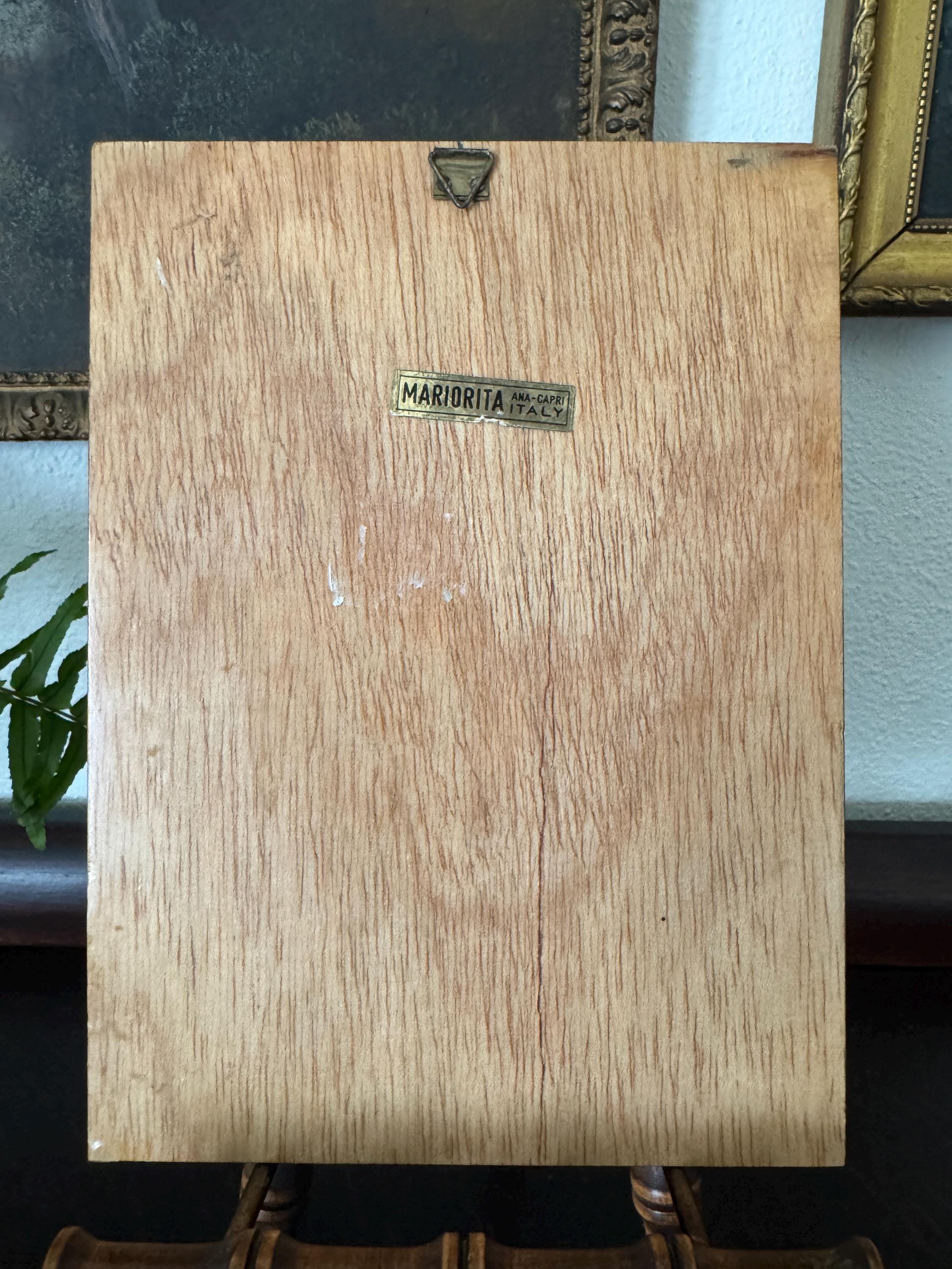 Vintage Italian Inlaid Wood Marquetry Wall Art Handmade - Etsy