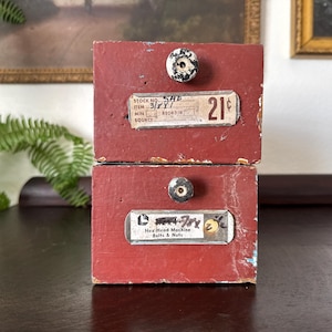 2 Vintage Industrial Drawers Handmade Vintage Workshop Organizer Vintage Hardware Storage Drawers Vintage Industrial Storage Drawers