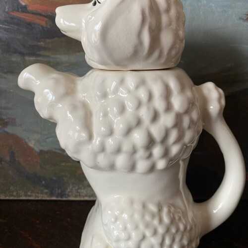 Vintage Hand Painted Poodle-Shaped Teapot Vintage Poodle-Shaped Pitcher Vintage shops Dog-Shaped Jug Vintage Dog-Shaped Pitcher Vintage Poodle