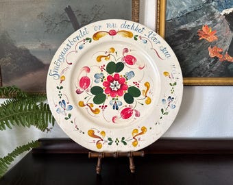 Vintage Per Lysne Daughter-in-Law Louise Lysne 16" Smorgabord Rosemaling Charger Plate #1