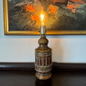 Vintage Danish Pottery Lamp Vintage Ceramic Table Lamp Vintage Atomic Table Lamp Vintage Mid Century Ceramic Lamp Vintage Table Lamp