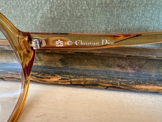 80s Vintage クリスチャン ディオール メガネ 度入り OPTYL Vintage Christian Dior Optyl Eyeglasses 1970s-80s Tinted Amber