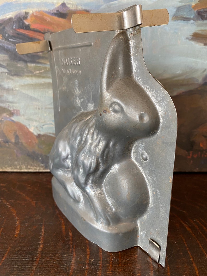 Vintage Bunny Rabbit Two Part Chocolate Mold w/ Clips Vintage German Rabbit Mold Vintage Easter Bunny Vintage Patisserie Vintage Rabbit Mold image 8