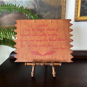 Vintage Cherokee Prayer Native American House Blessing Wood Wall Plaque