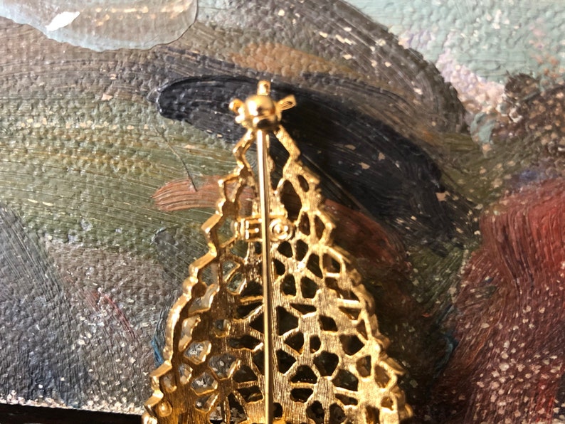 Vintage Eisenberg Christmas Tree Brooch Vintage Eisenberg Christmas Tree Pin Vintage Gold Christmas Tree Pin Vintage Gold Christmas Tree Pin