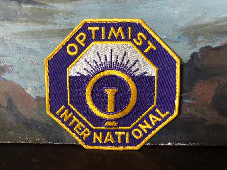 Vintage Optimist International Patch Vintage Embroidered Patch image 1