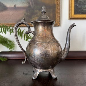 Vintage F.B. Rogers Silver Company Silver-Plated Tea Kettle Vintage F.B. Rogers Silver Co Silver-Plated Teapot Vintage Silver Plated Tea Pot