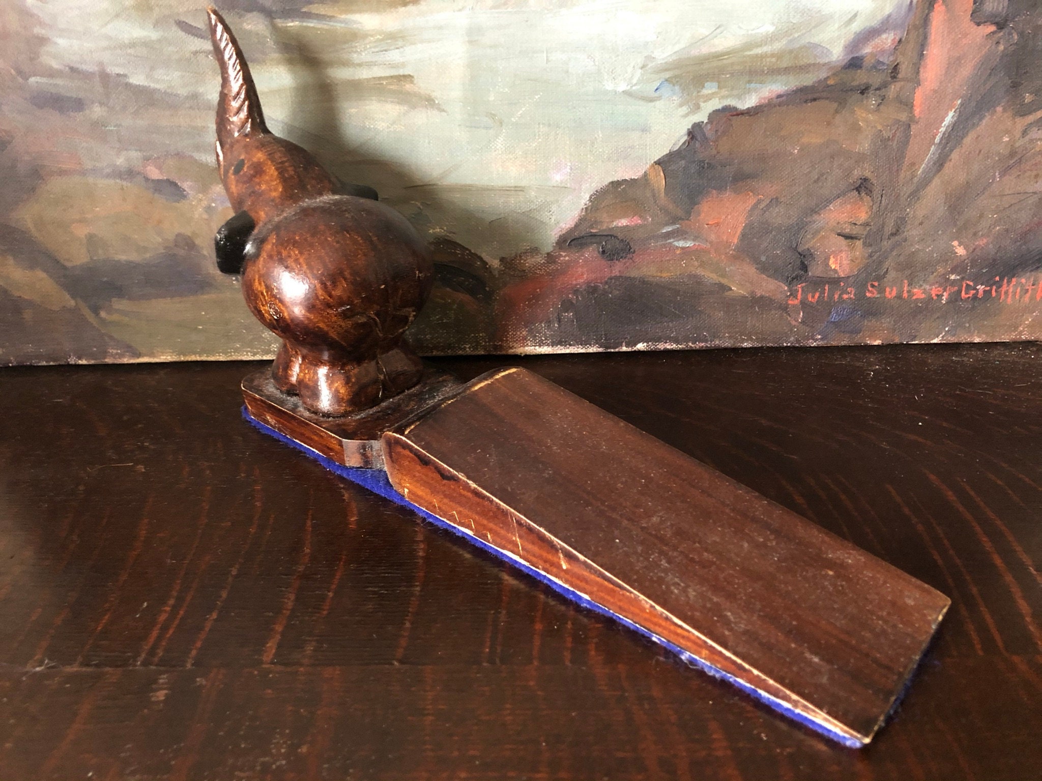 Vintage Wooden Elephant Door Stop Vintage Elephant Door Stop Etsy