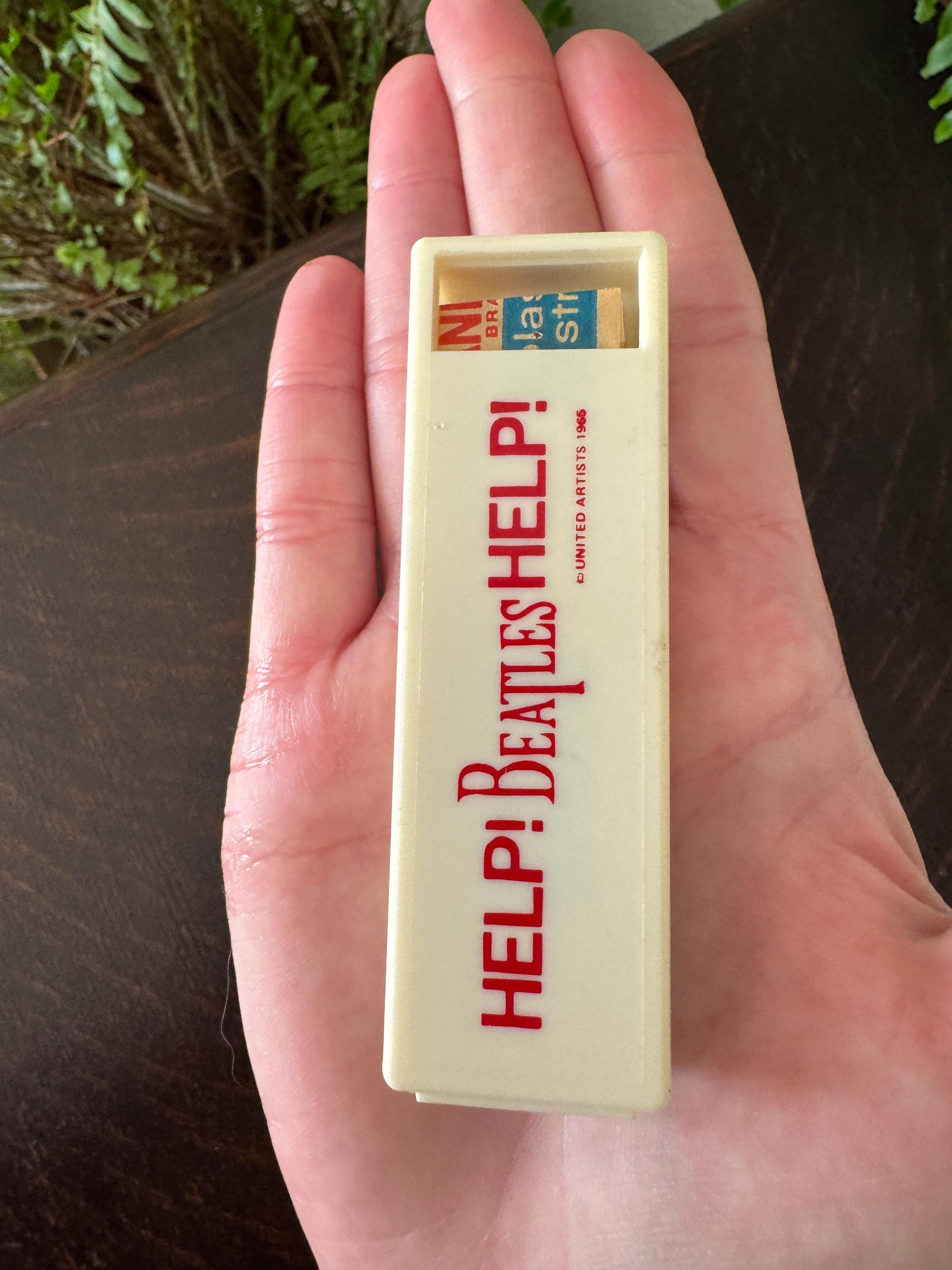 Vintage 1965 Beatles Help! Movie Promotional Band-aid Dispenser