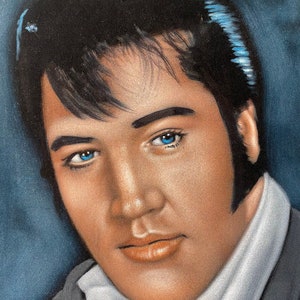 Vintage Large Elvis Portrait Velvet Painting Vintage Elvis Painting Vintage Elvis Presley Vintage Elvis Memorabilia Vintage Elvis Gifts image 5