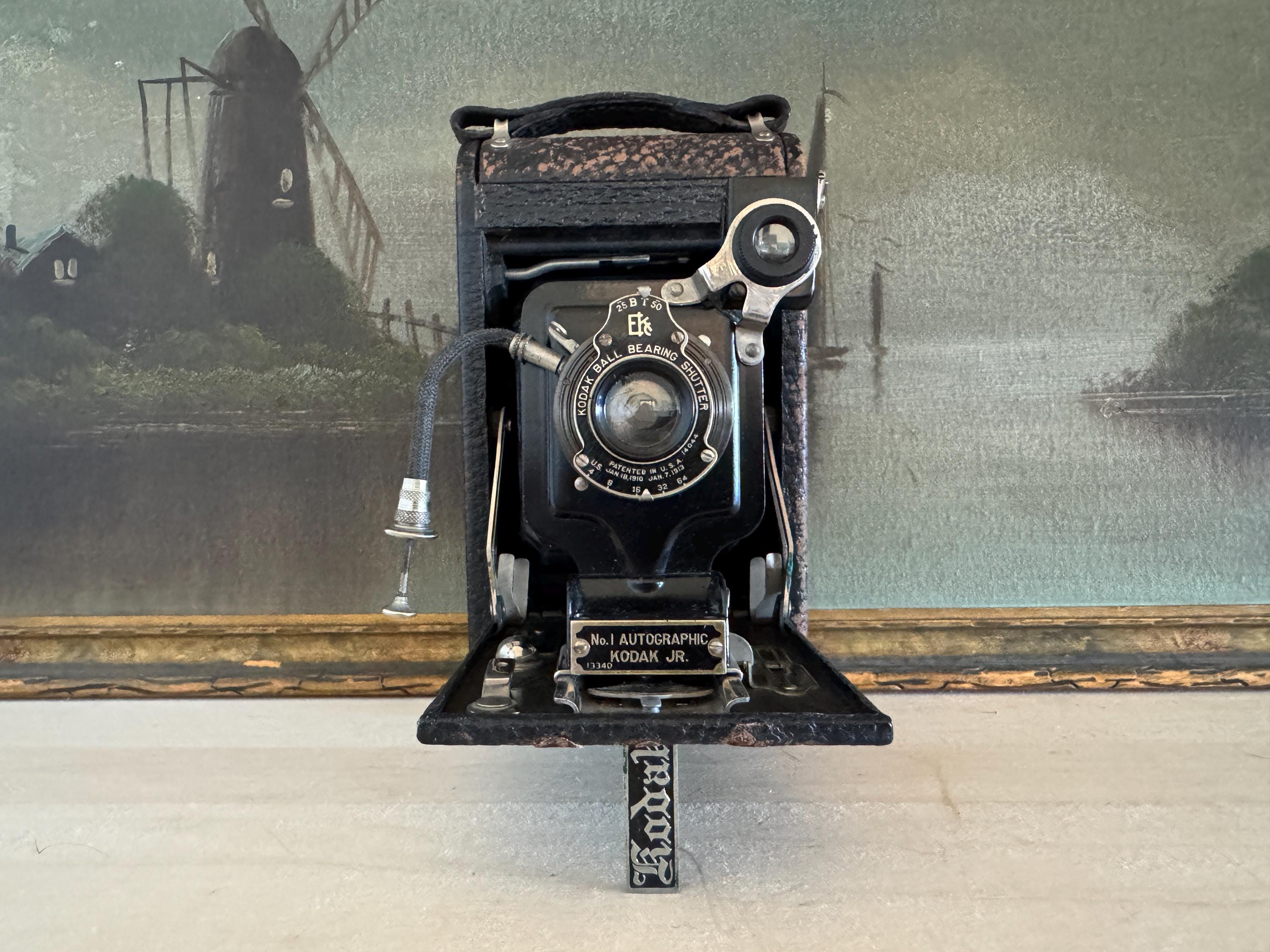 Antique 1920s Eastman Kodak No. 1A Pocket Folding Film Camera Black As
