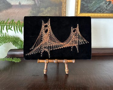 Vintage Golden Gate Bridge Copper Wire String Art - Etsy