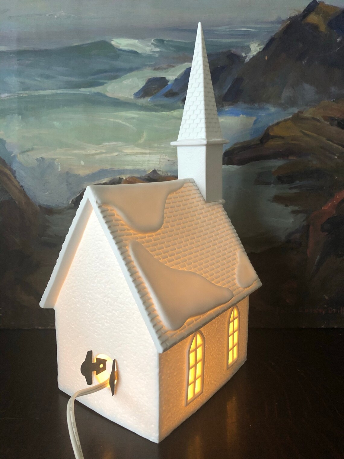 Vintage Light Up Church Vintage Church Light Vintage Christmas Etsy