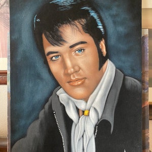 Vintage Large Elvis Portrait Velvet Painting Vintage Elvis Painting Vintage Elvis Presley Vintage Elvis Memorabilia Vintage Elvis Gifts image 8