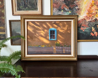 Original Harold Deist "Adobe Shadows" Oil Painting Framed