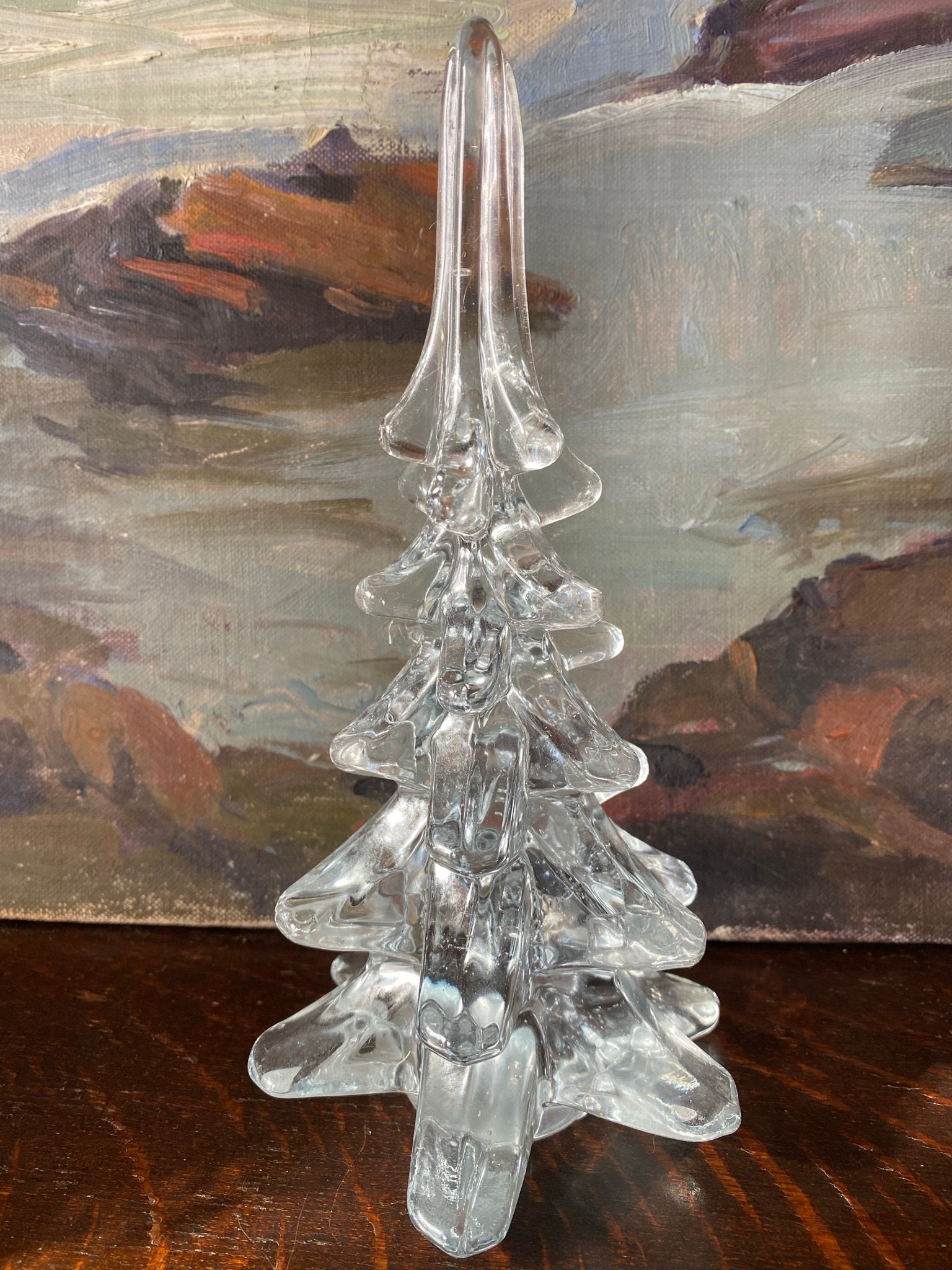 Vintage 81/2 Art Glass Christmas Tree Sculpture Vintage Etsy