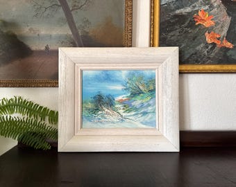 Late-20th Century Abstract Expressionist Impasto Oil Painting Framed