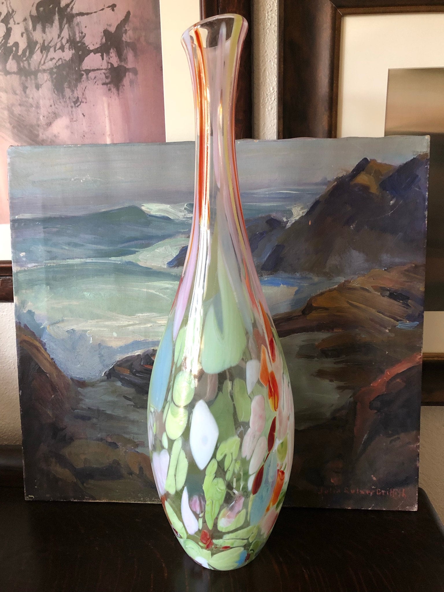large blown glass vase