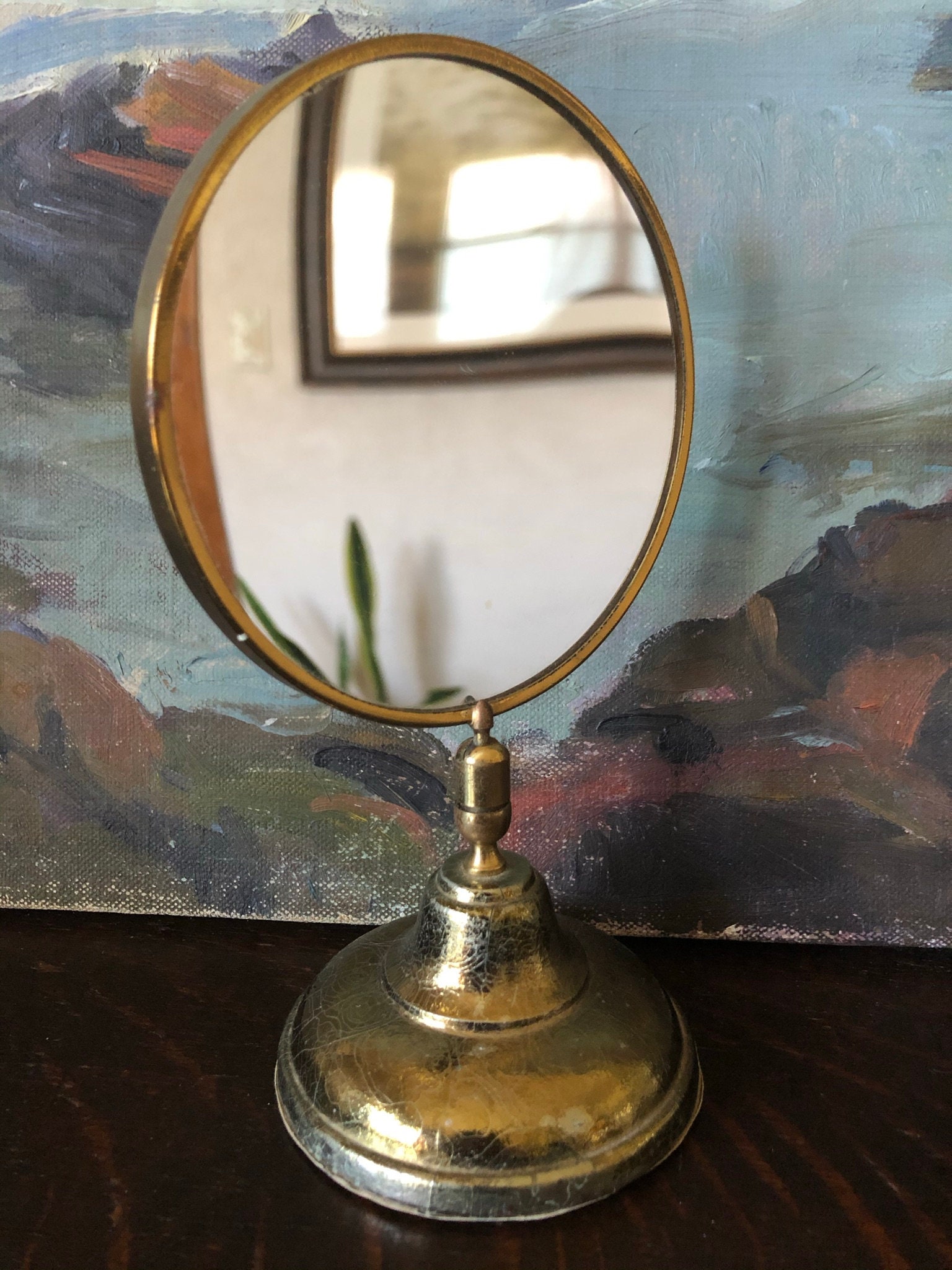Vintage Pivotal Tabletop Vanity Mirror Vintage Metal Vanity Etsy