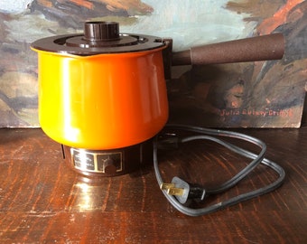 Vintage Oster Electric Fondue Pot W/forks Poppy Red Model 