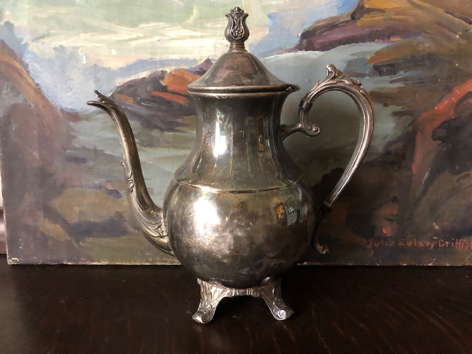 Vintage F.B. Rogers Silver Company Silverplated Tea Kettle Etsy