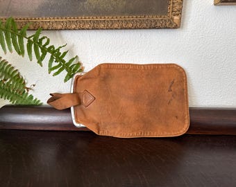 Antique Leather Bank Deposit Bag Coin Sleeve Money Bag Pouch