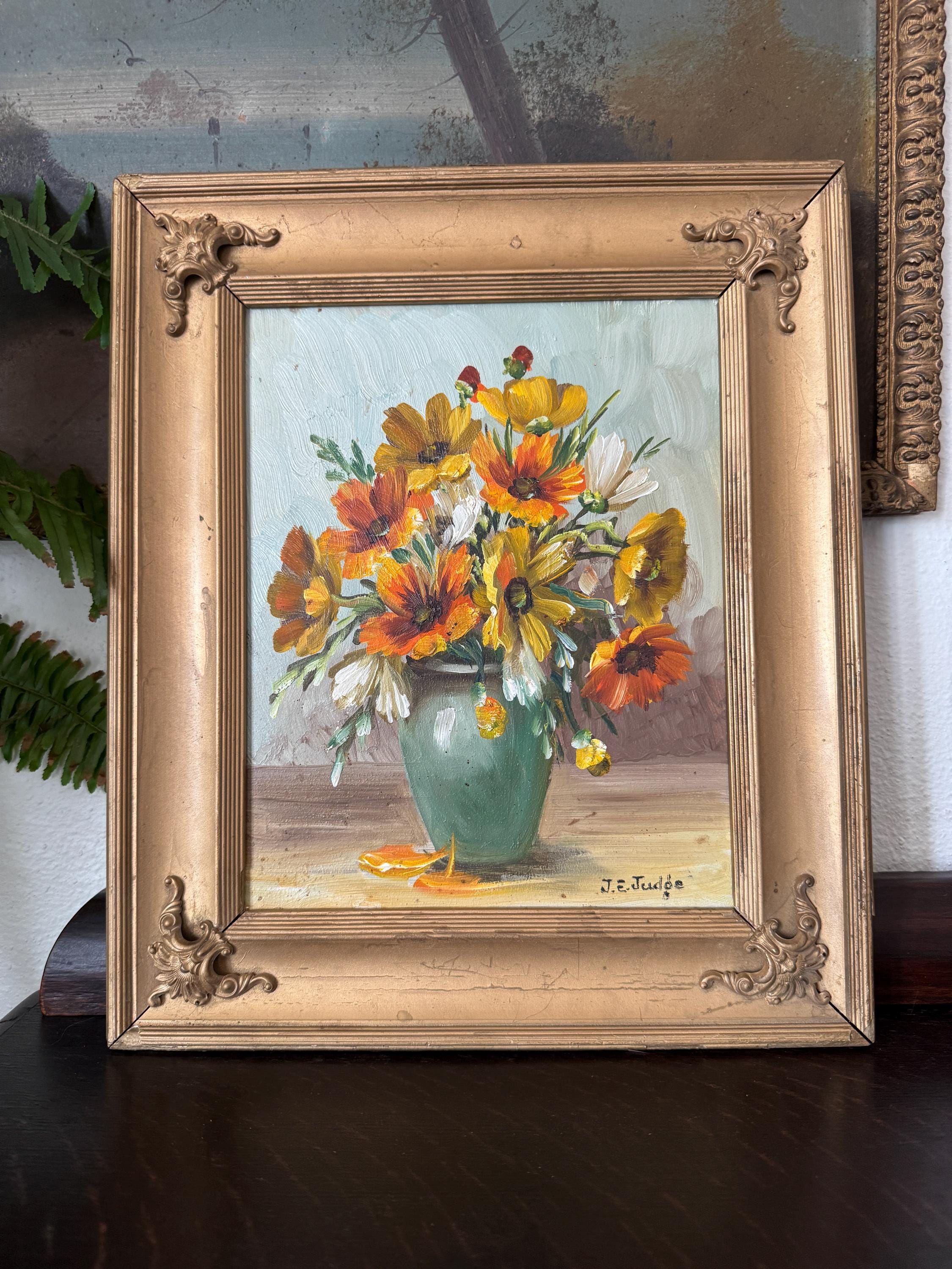 Mid-20th Century J.E. Judge (aka Janet Greenleaf) Floral Still