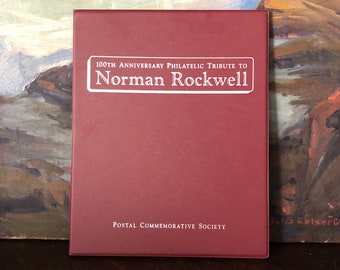 Vintage Commemorative Norman Rockwell Stamps Vintage 100th Centennial Postal Commemorative Society Vintage Unused Norman Rockwell Stamps