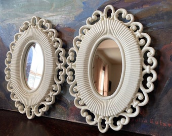 Vintage Mid Century Homco Wall Mirror Set Vintage Accent Mirrors Vintage Entry Mirrors Vintage Victorian Style Mirror Vintage Framed Mirrors
