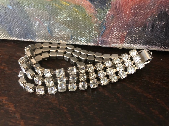 Vintage art deco rhinestone best sale bracelet