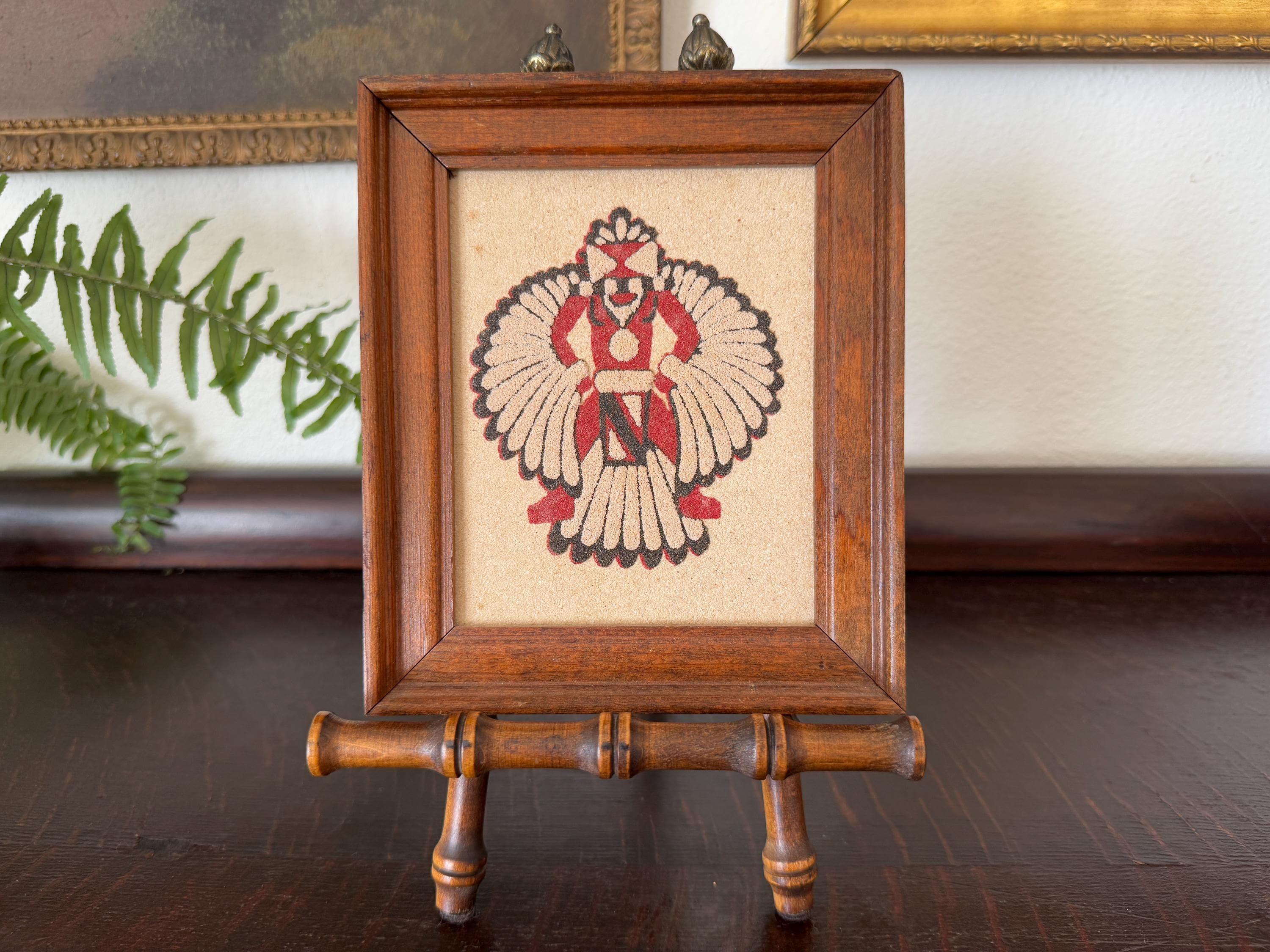 Vintage Zuni Wing Knife Man Sand Painting Framed - Etsy 日本