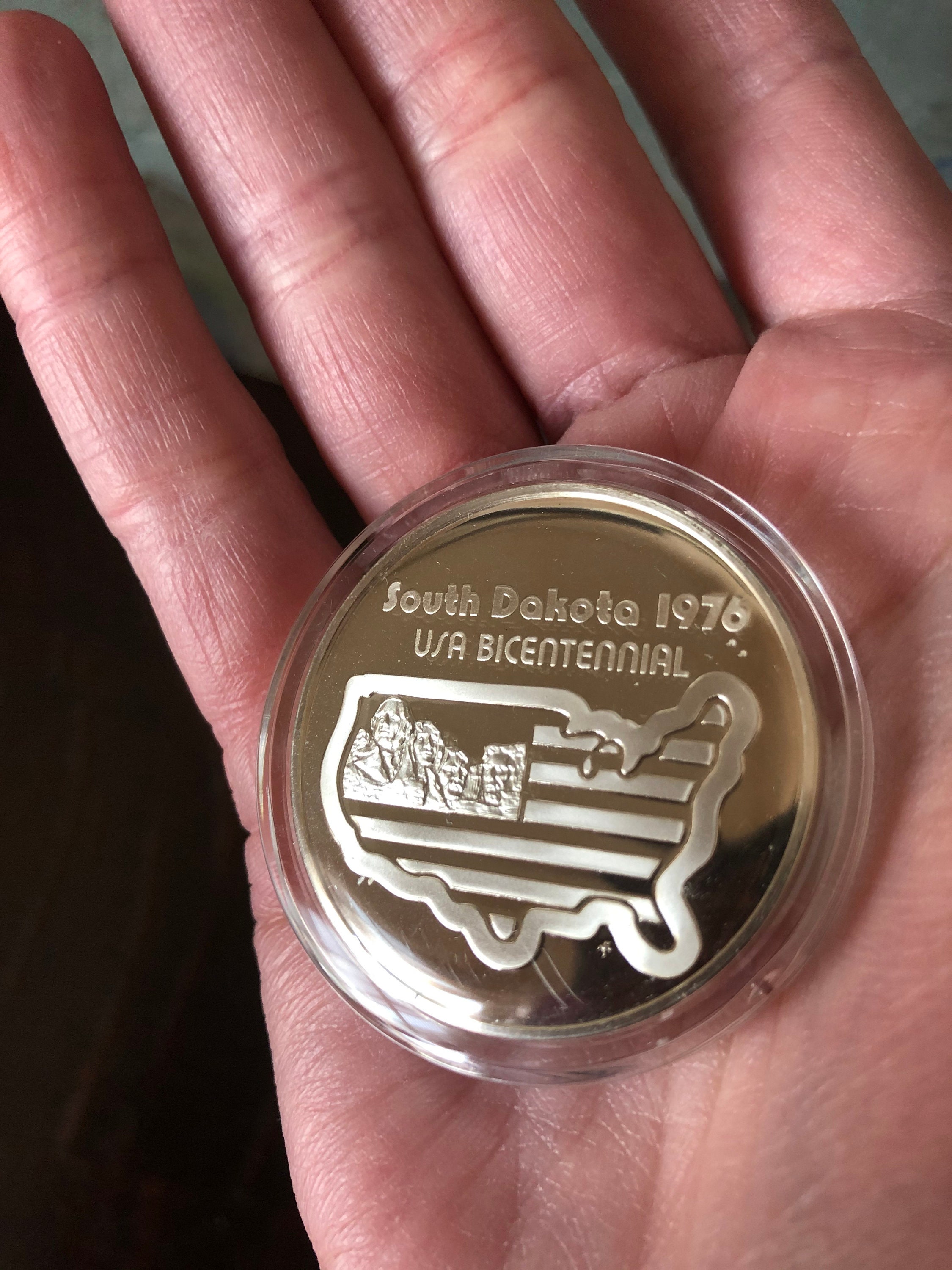 Vintage Franklin Mint South Dakota 1976 Bicentennial Sterling Etsy Polska