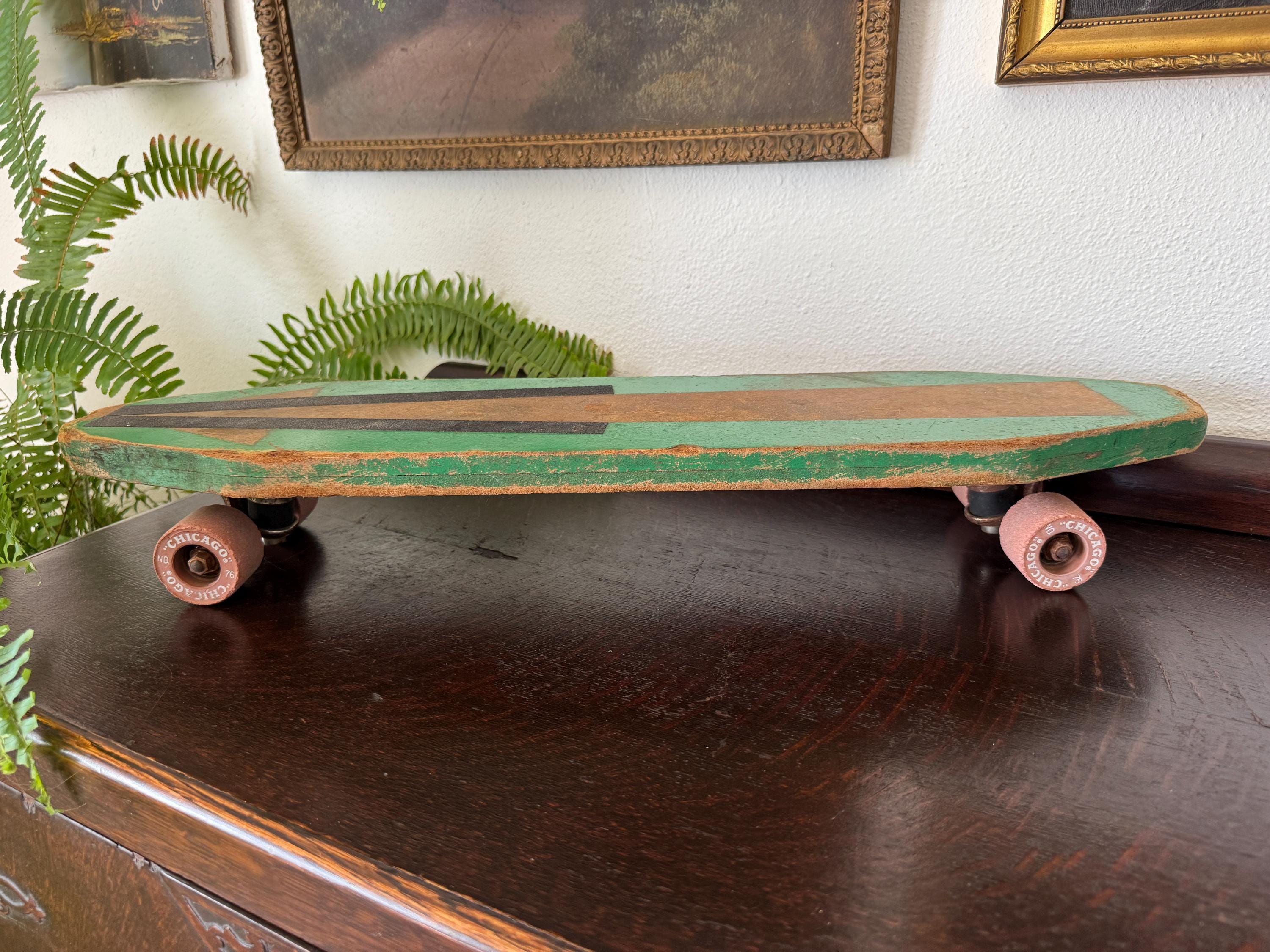 Mid-century Skateboard With Chicago 76P Clay Wheels - Etsy