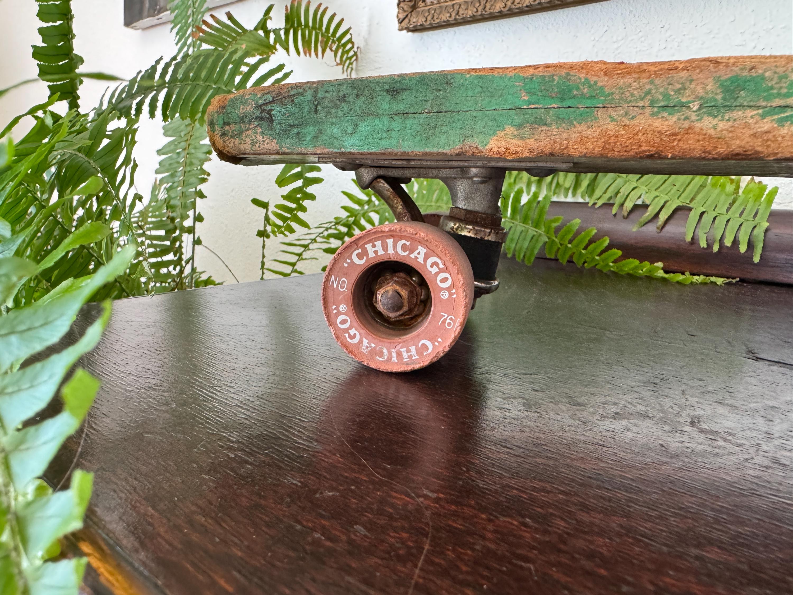 Mid-century Skateboard With Chicago 76P Clay Wheels - Etsy