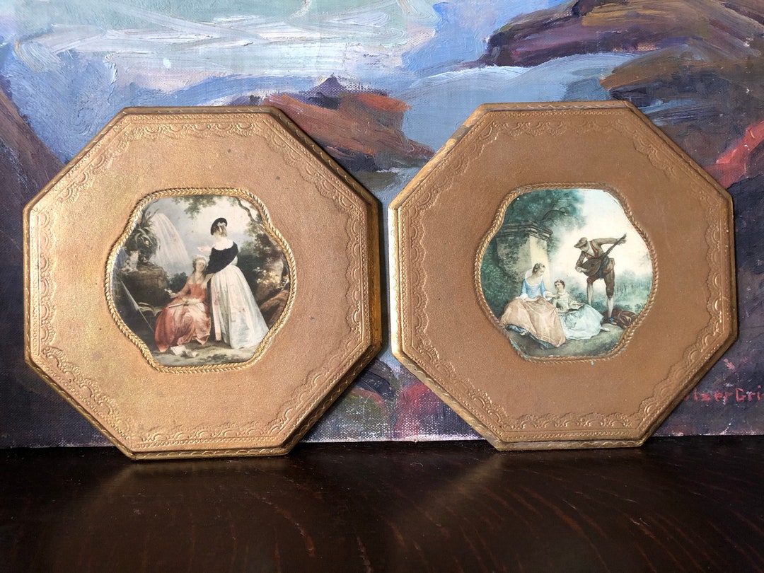 Vintage Florentine Wall Plaques Set of 2 Vintage Italian Renaissance ...