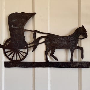Antique Late 19th/Early 20th Century Figural Trade Sign Antique Folk Art Sign Antique Horse & Buggy Coach Harness Sign Antique Americana