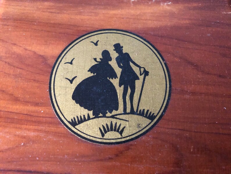 Vintage Cedar Chest Jewelry Box Vintage Cedar Box Vintage Cedar and Brass Lidded Jewelry Box Vintage Victorian Couple Cedar Box Vintage Box